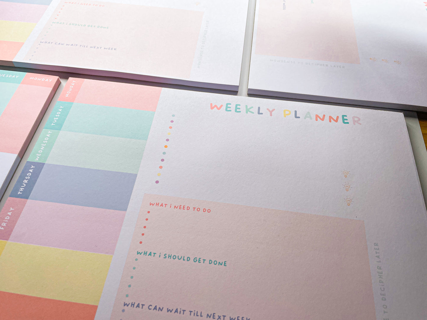 Weekly Planner Notepad A4