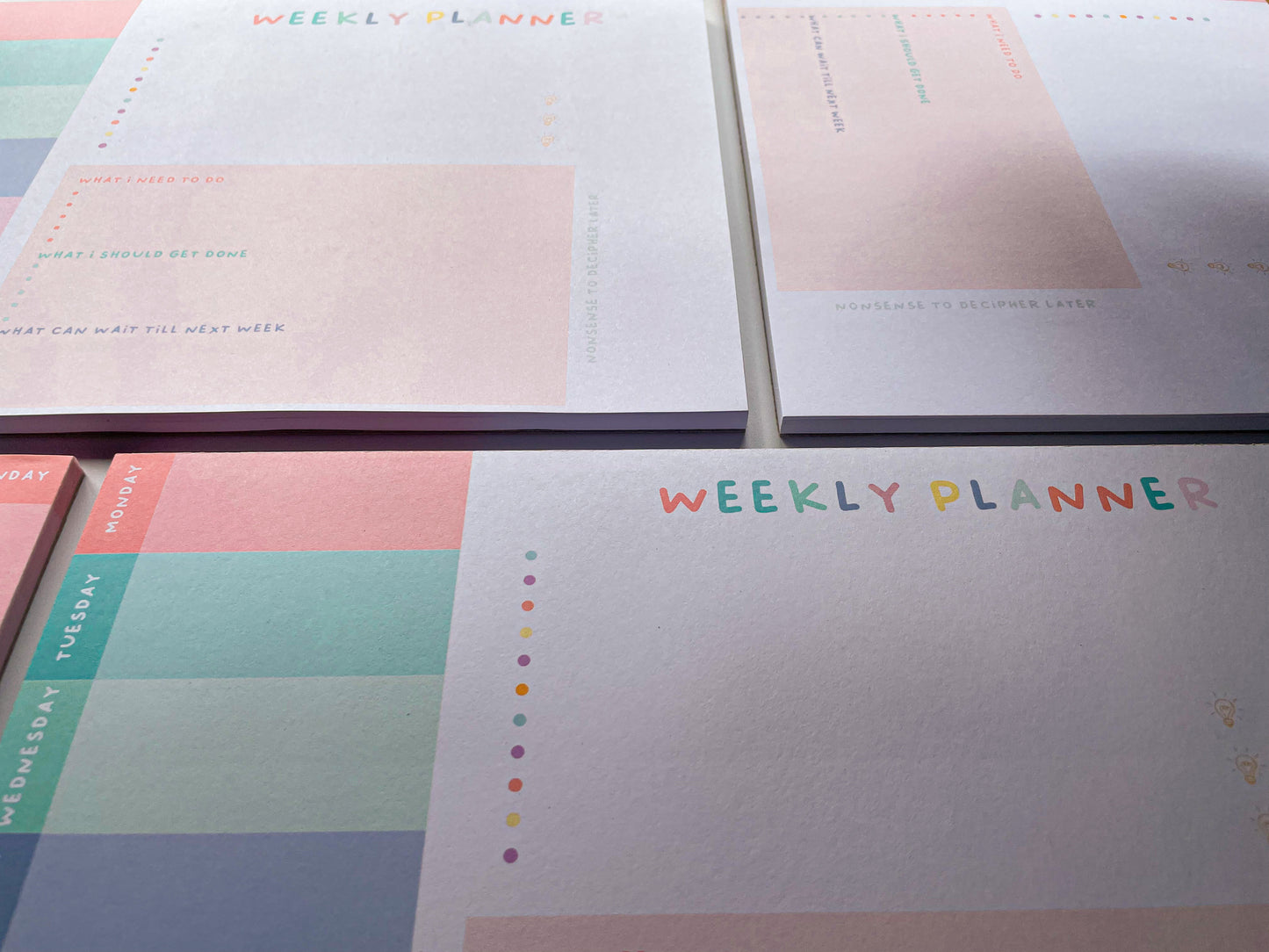 Weekly Planner Notepad A4