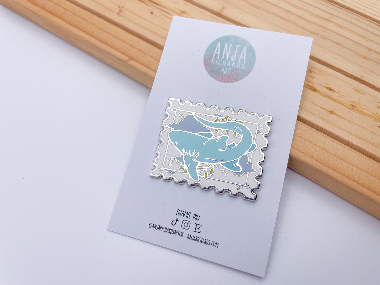 Shark Stamp Pin