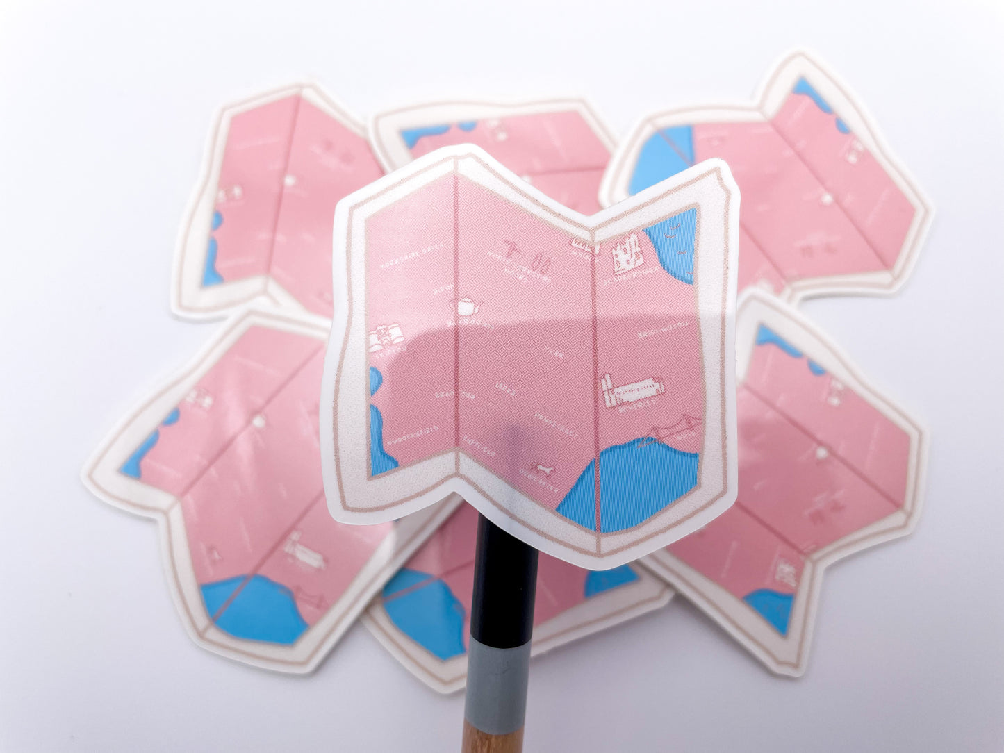 Map of Yorkshire Stickers