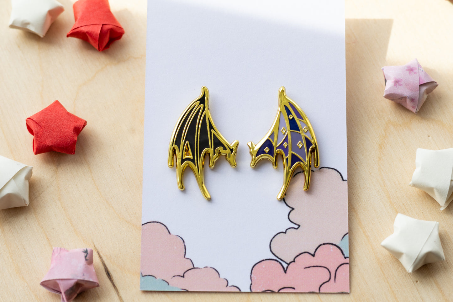 Wing of Two Realms Enamel Pin