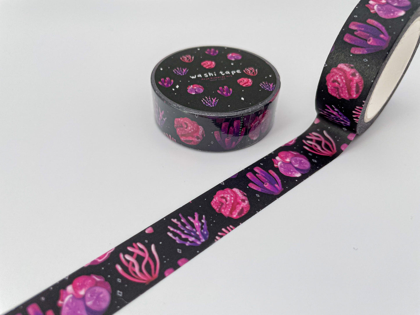 Coral Watercolor Washi Tape