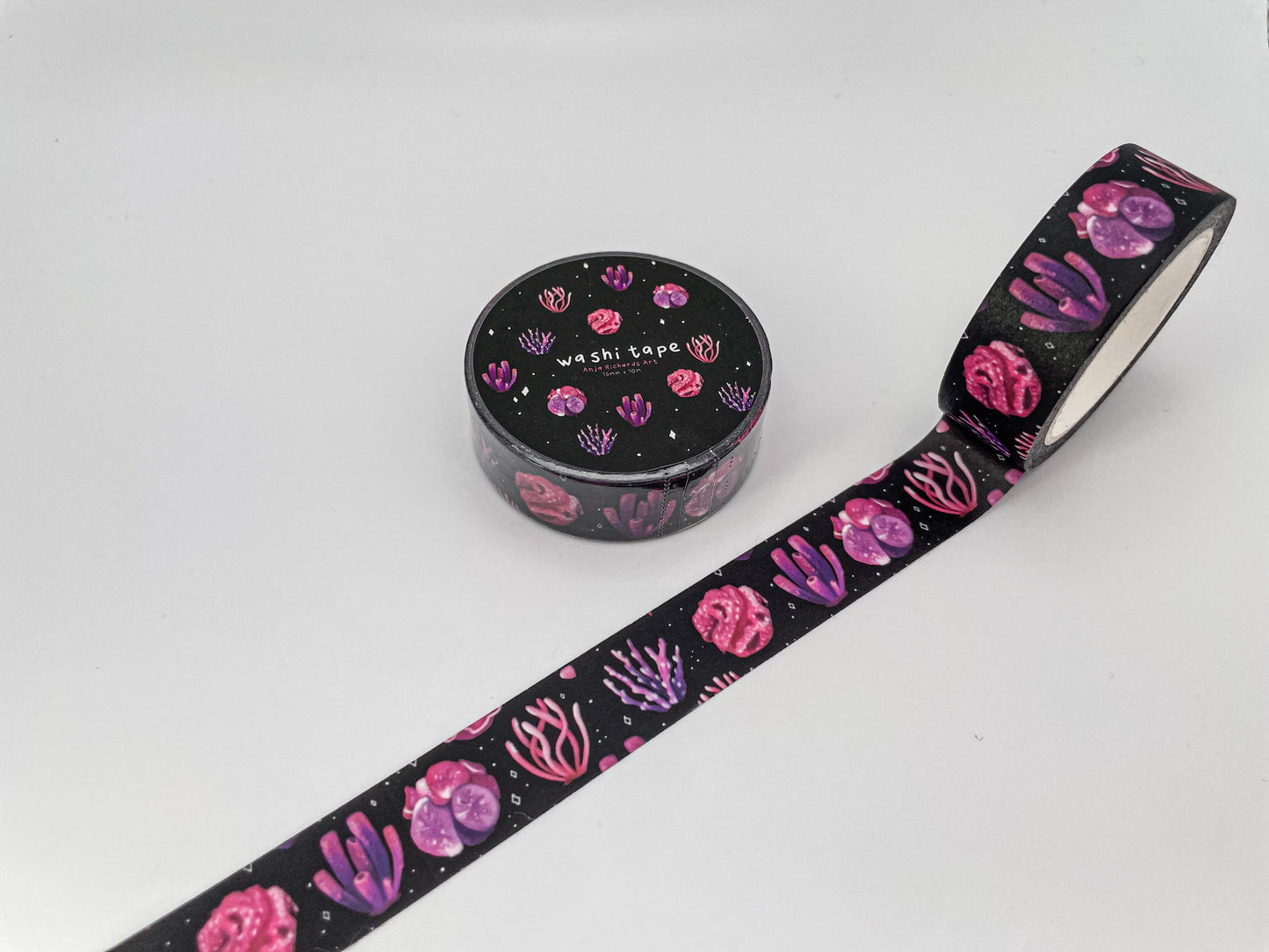 Coral Watercolor Washi Tape