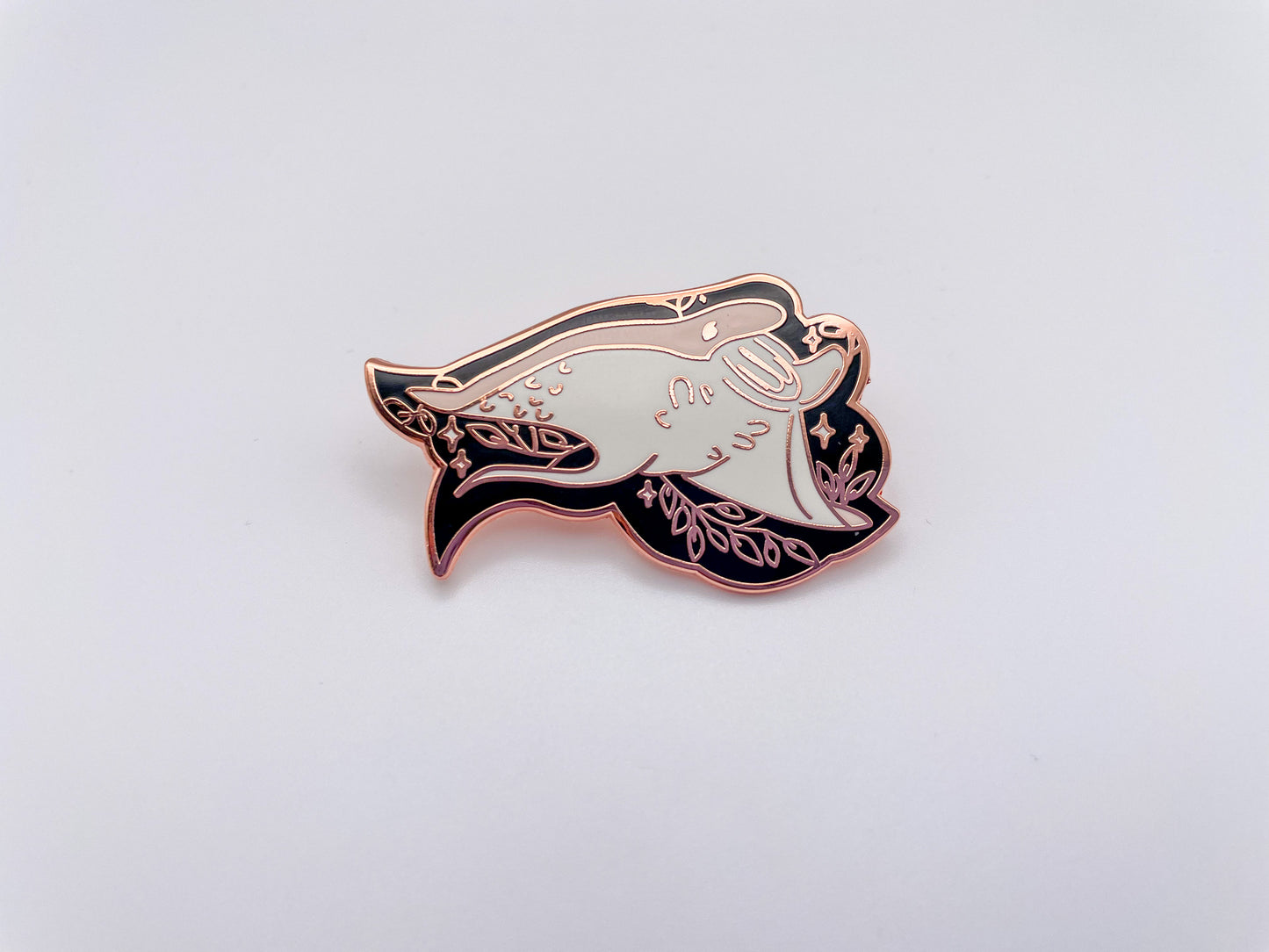 Leaves Manta Ray Pin