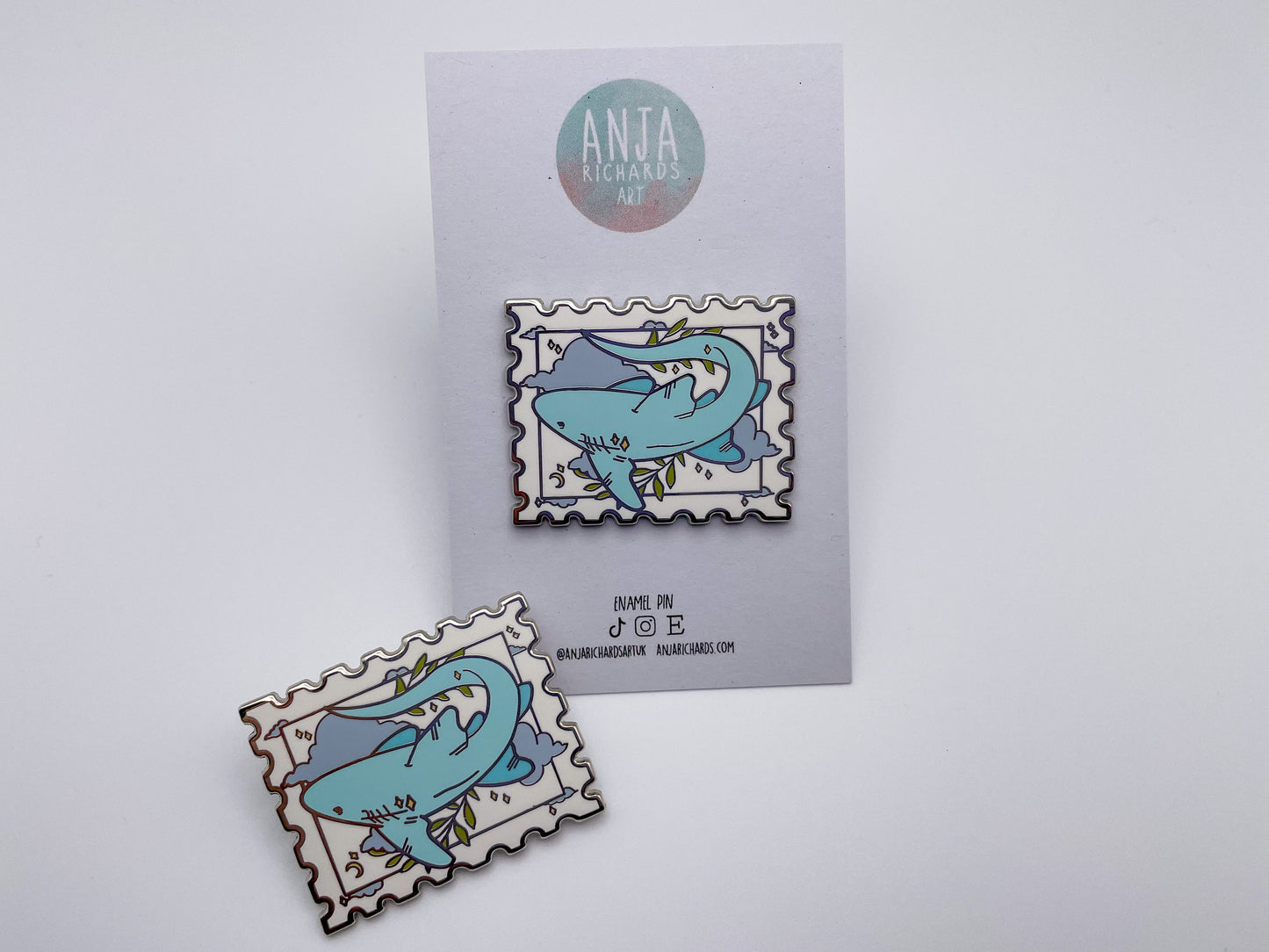 Shark Stamp Pin