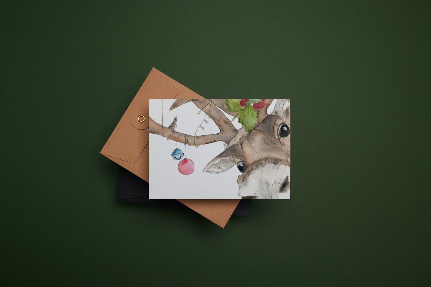 Reindeer Christmas Card