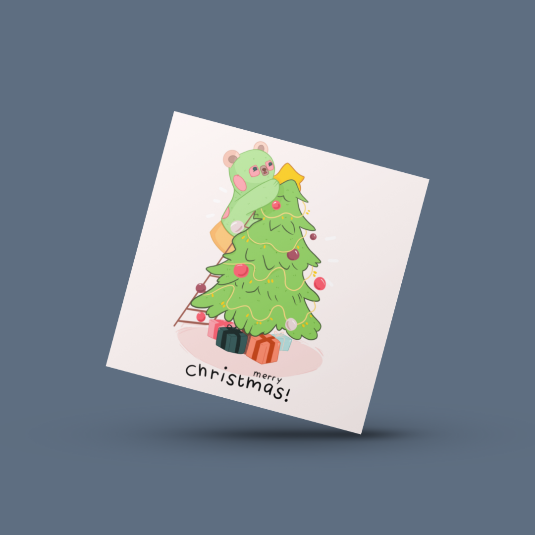 Ernie Bear Christmas Card