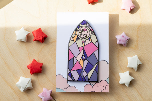 Enchanted Pane Enamel Pin