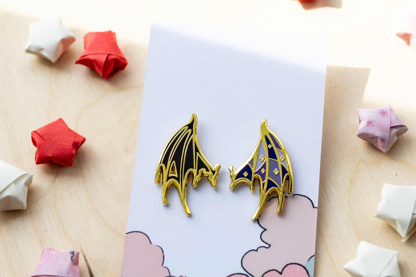 Wing of Two Realms Enamel Pin
