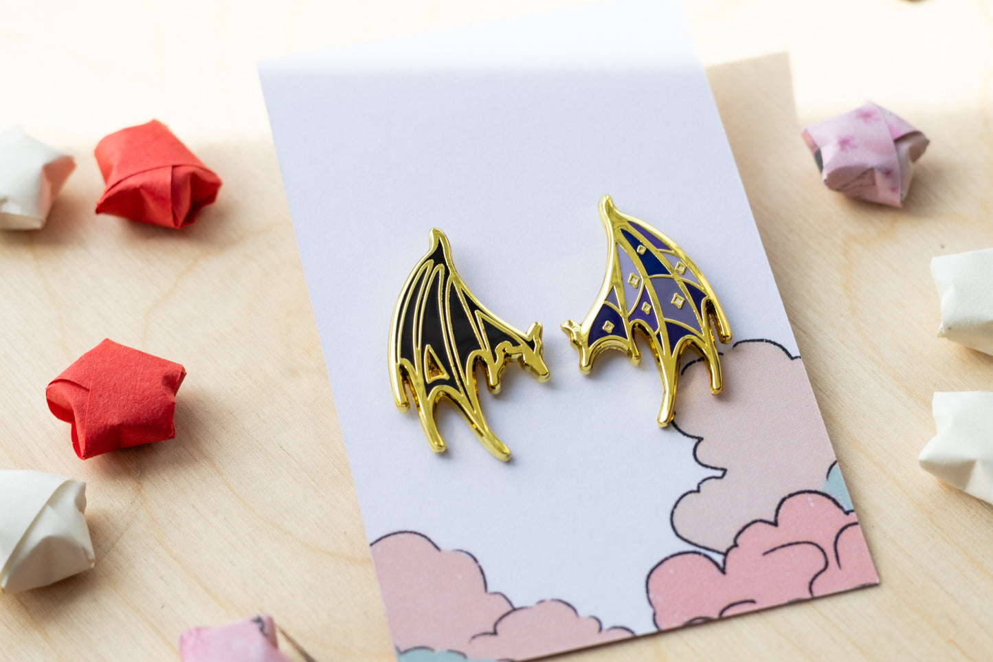 Wing of Two Realms Enamel Pin