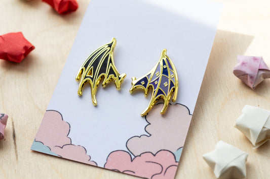 Wing of Two Realms Enamel Pin