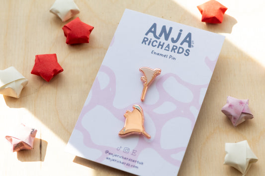 Mini Ray Duo Enamel Pins