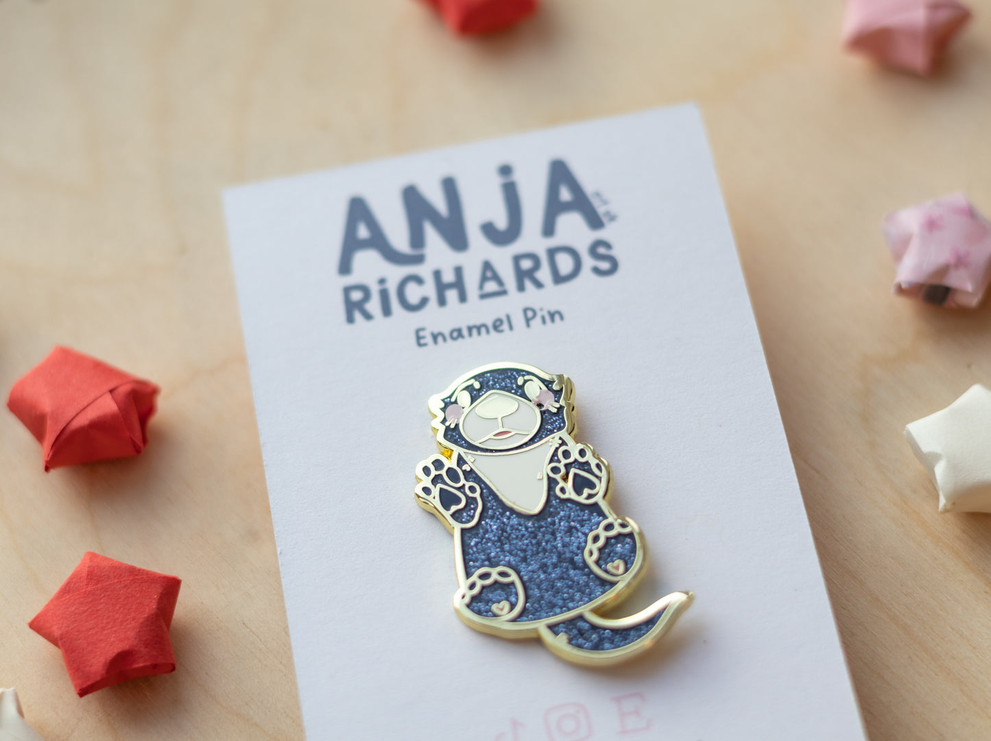 Glitter Otter Pin