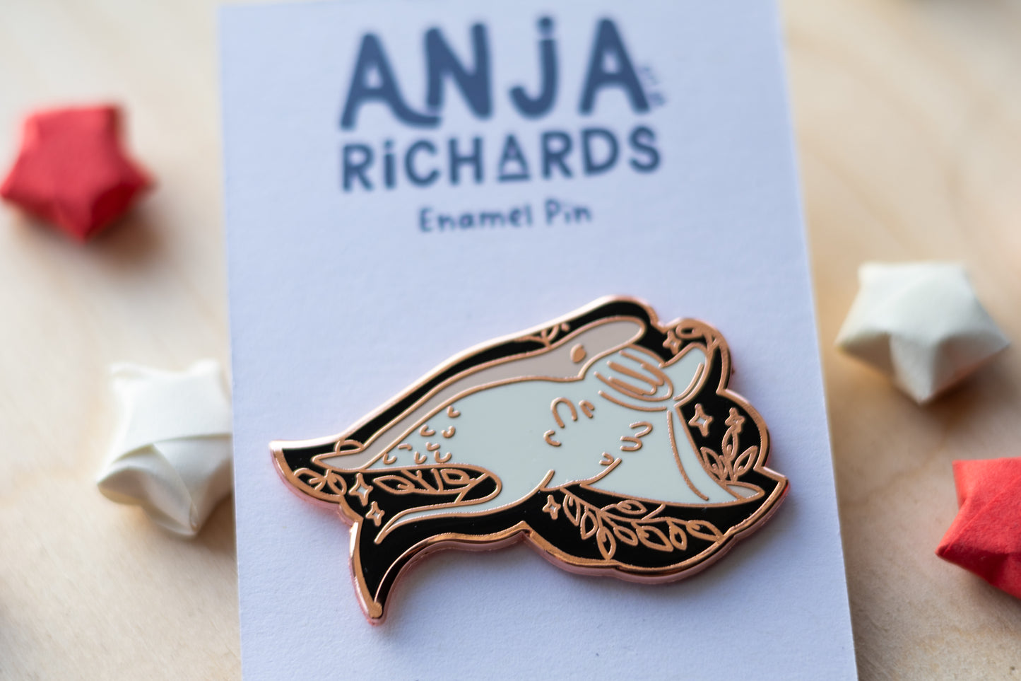 Leaves Manta Ray Pin