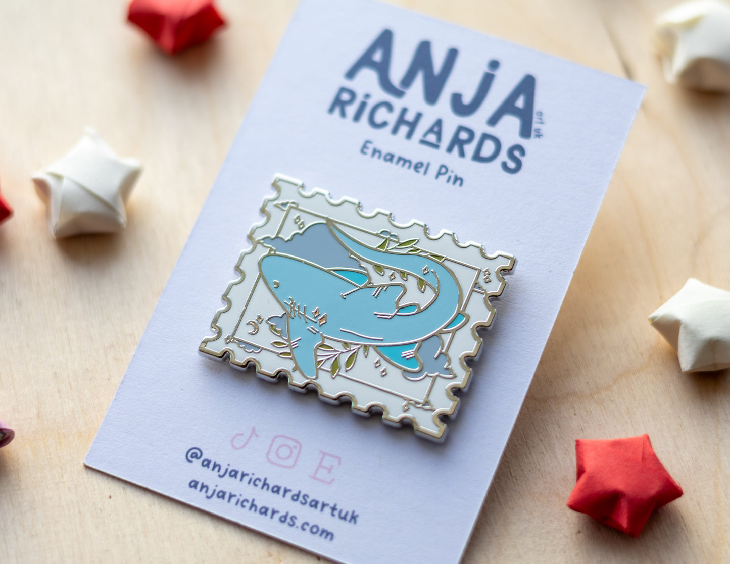 Shark Stamp Pin