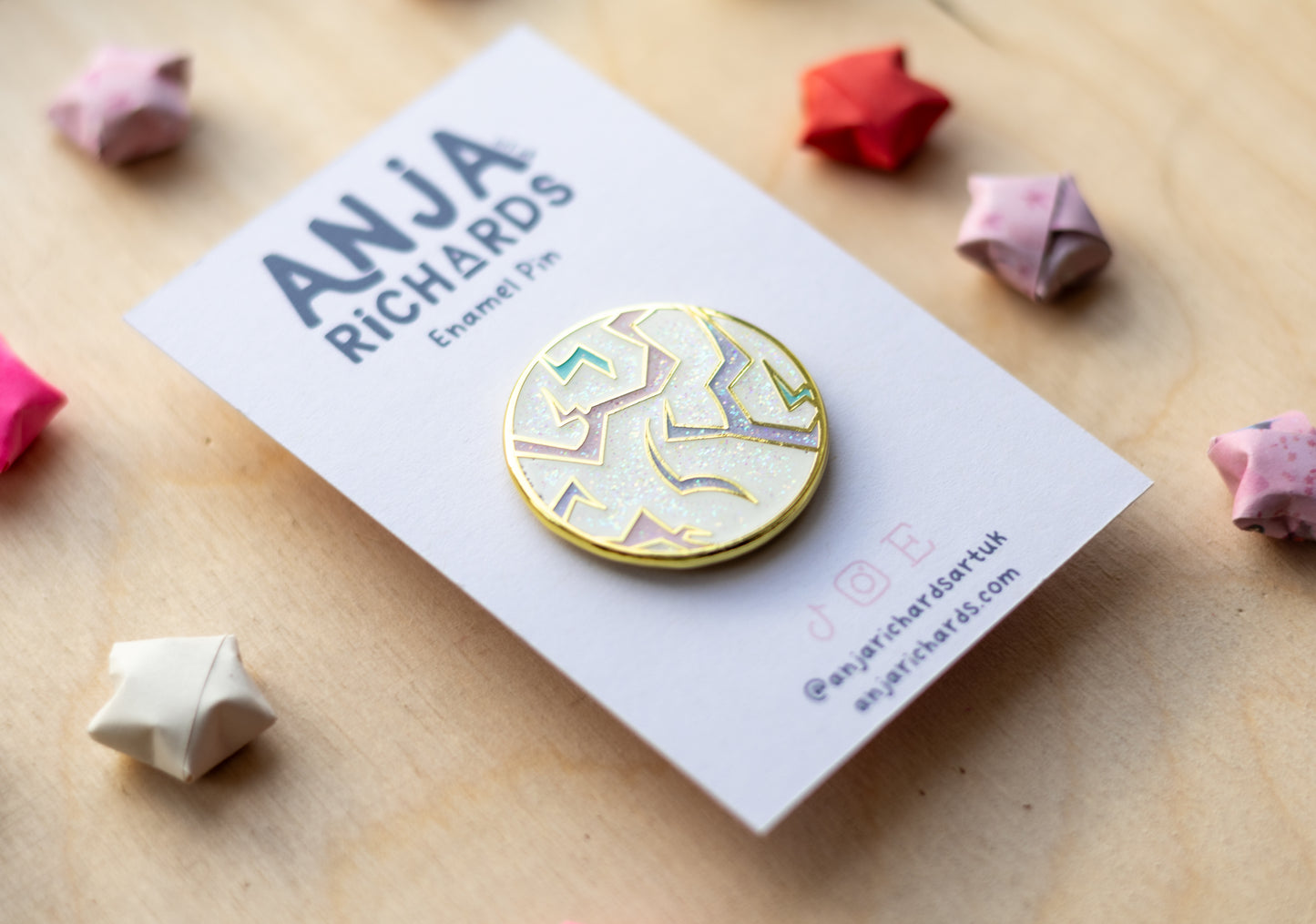 Pattern Glitter Enamel Pin