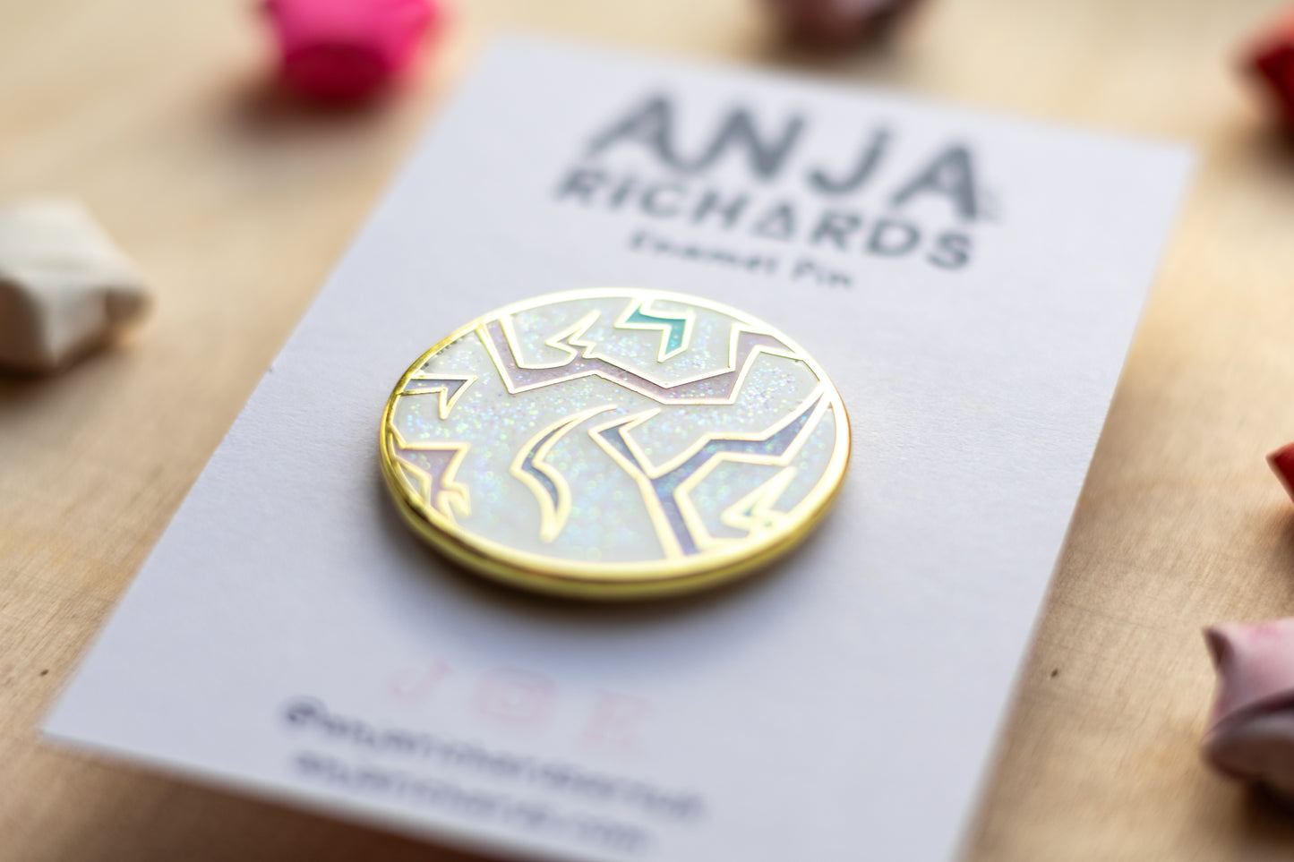 Pattern Glitter Enamel Pin