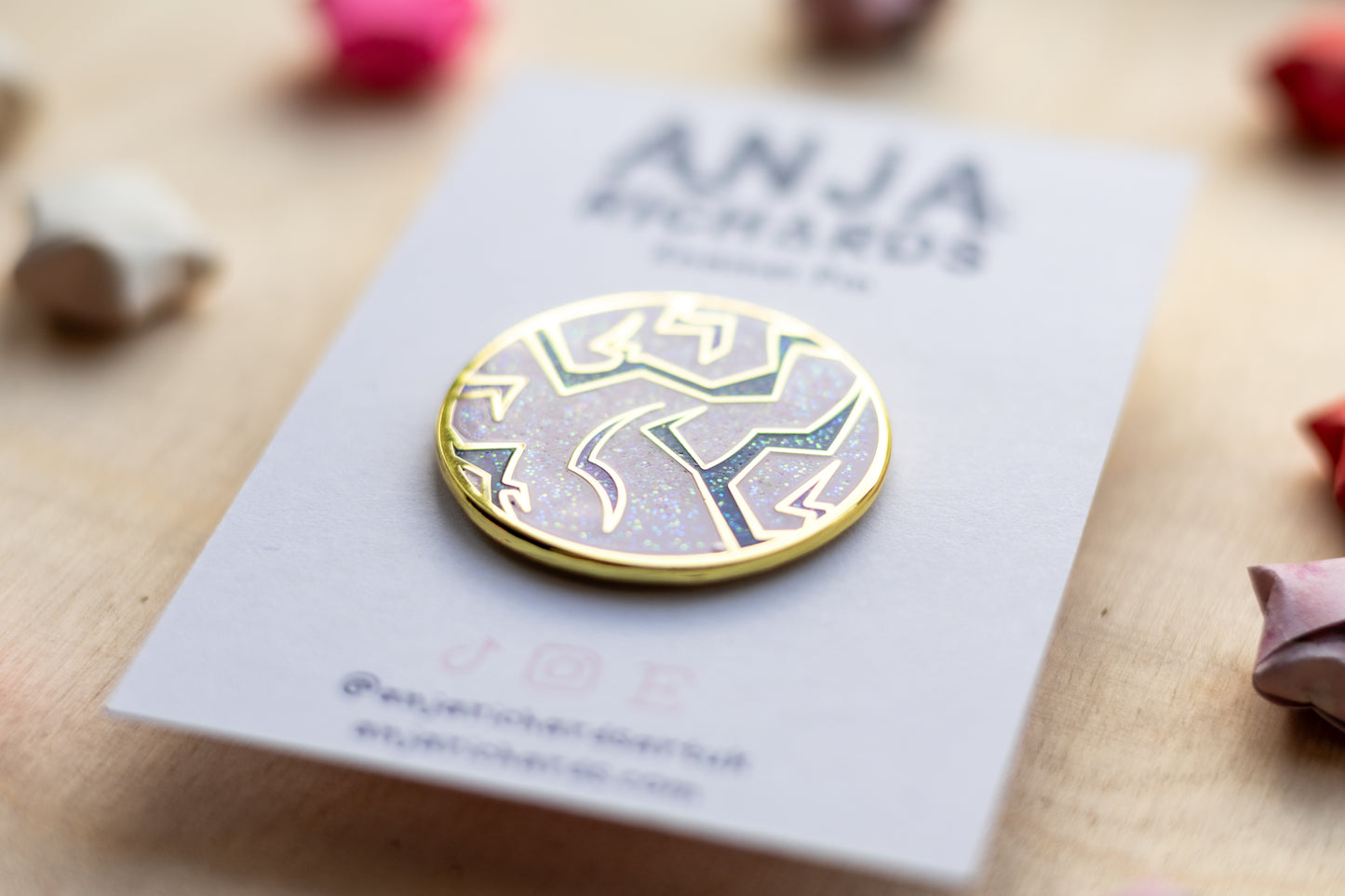 Pattern Glitter Enamel Pin