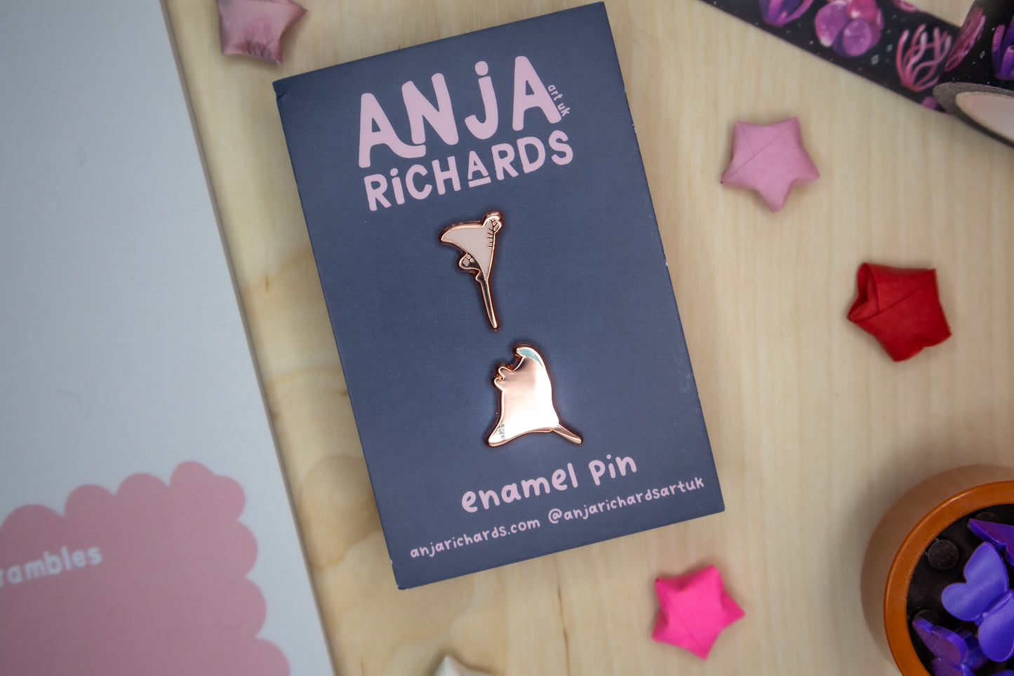 Mini Ray Duo Enamel Pins