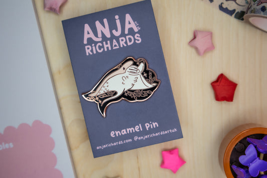 Leaves Manta Ray Pin