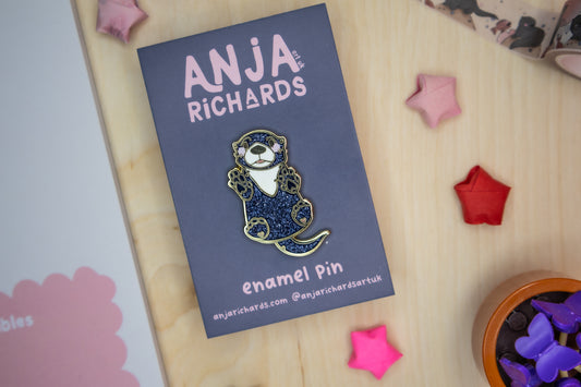 Glitter Otter Pin