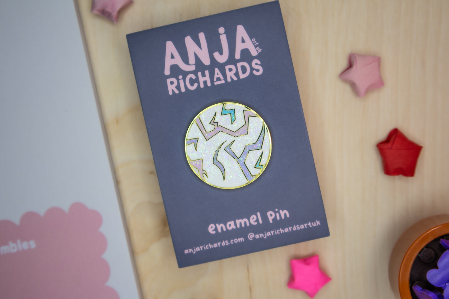 Pattern Glitter Enamel Pin