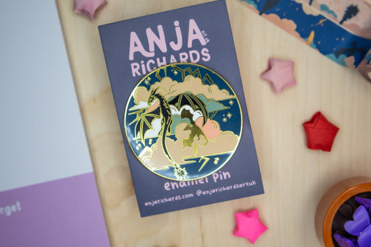 Wing in Storm Enamel Pin