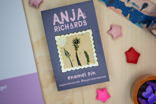 Tails in Sky Enamel Pin