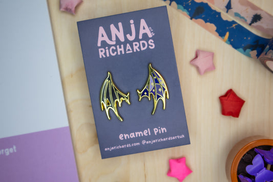 Wing of Two Realms Enamel Pin