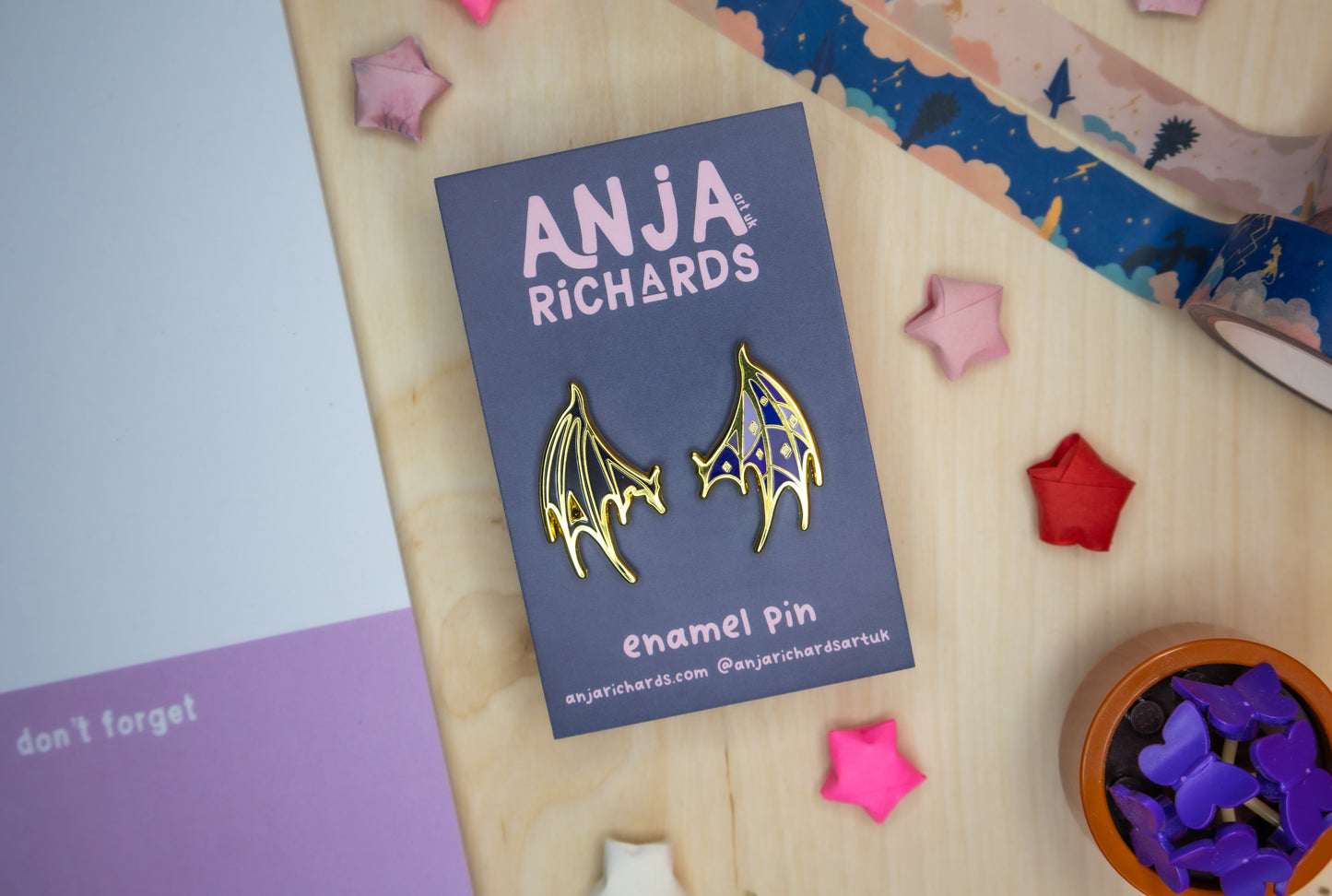 Wing of Two Realms Enamel Pin