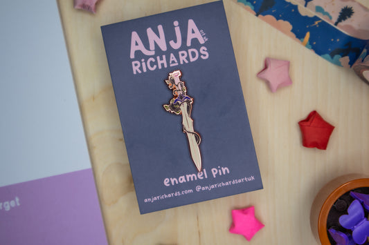 Thorned Sword Enamel Pin