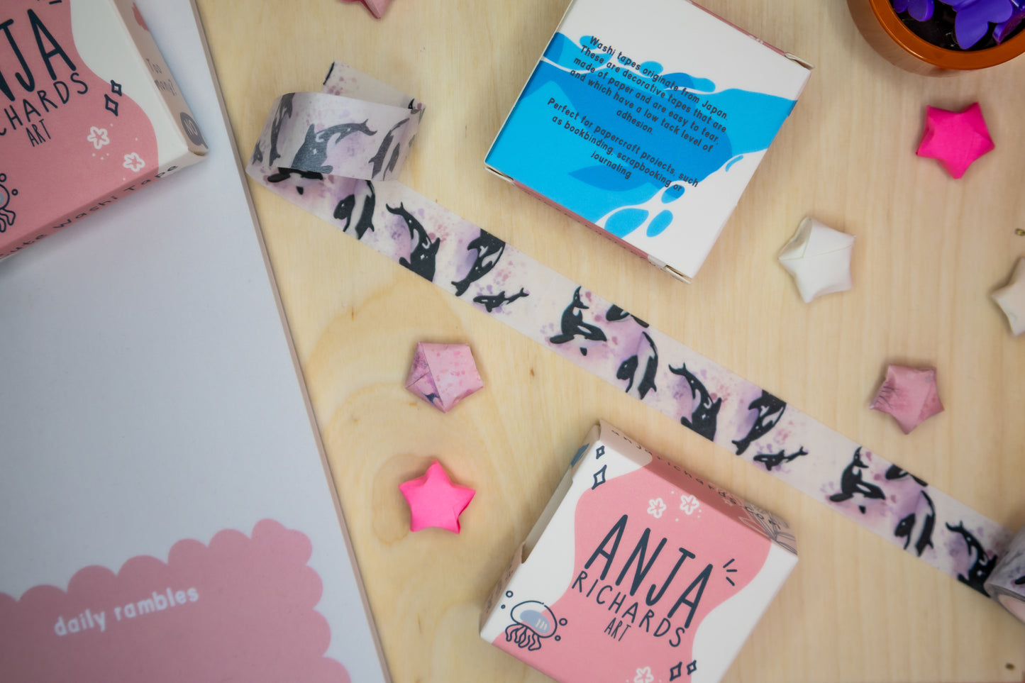 Orca Watercolour Washi Tape