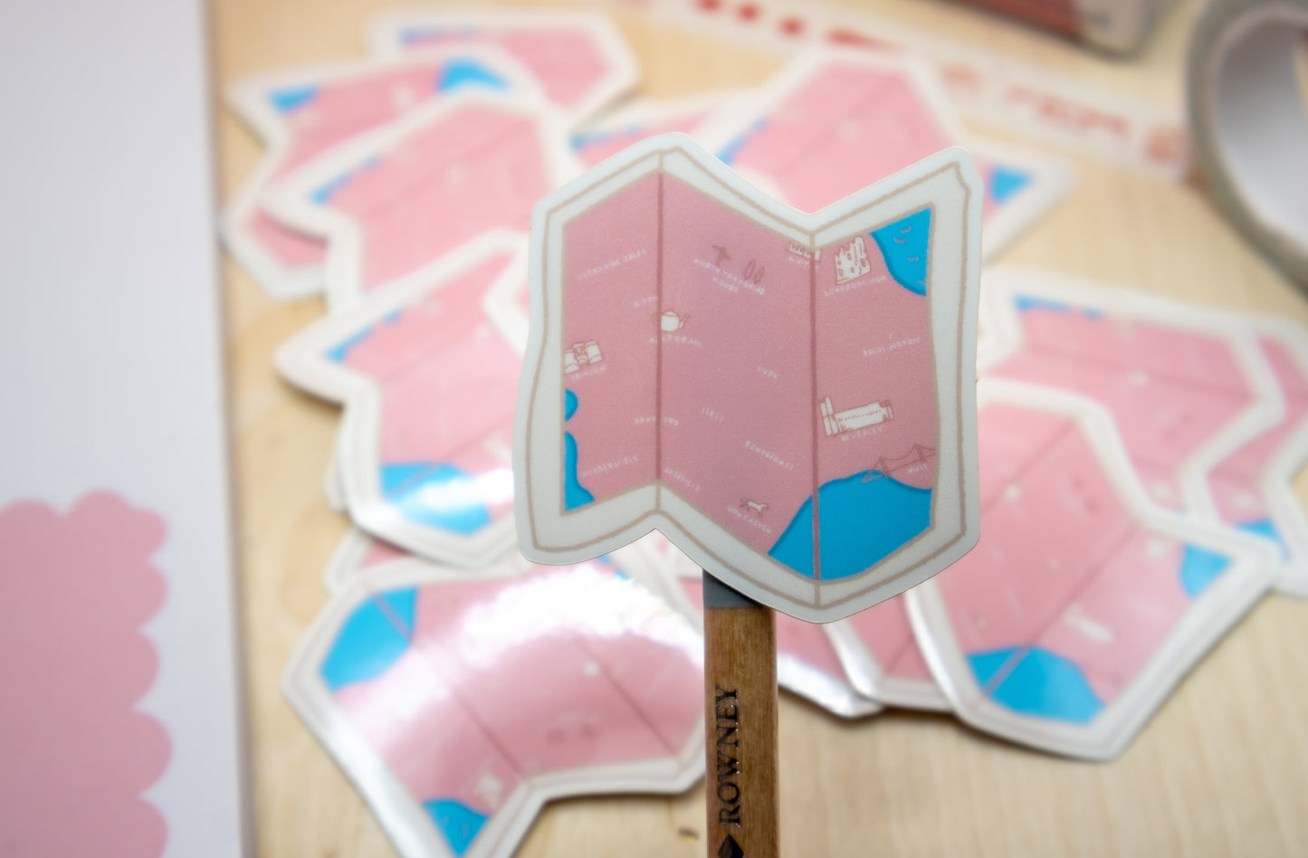 Map of Yorkshire Stickers