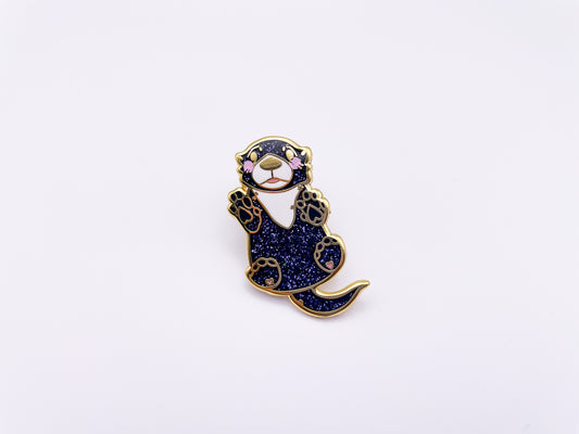 Glitter Otter Pin