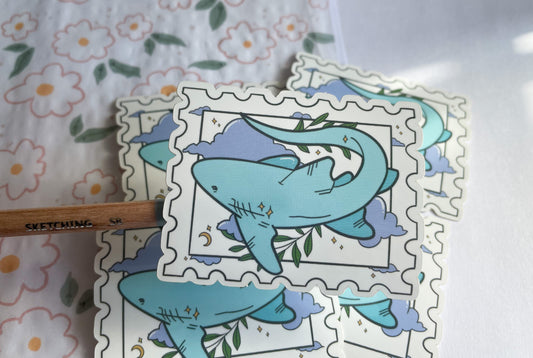 Shark Stamp Sticker